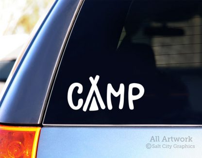 Camp Decal (Tent) in White