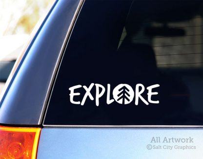 Explore Decal in White