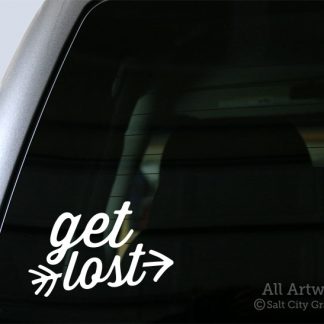 Get Lost Decal in White