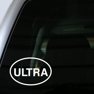 Ultra (Marathon) Oval Decal in White
